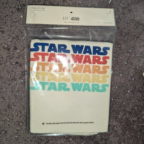 NEW Gap Organic Star Wars Snug Fit Kids Youth Pajamas PJs Set Sleep Pants top 6 - Picture 4 of 5